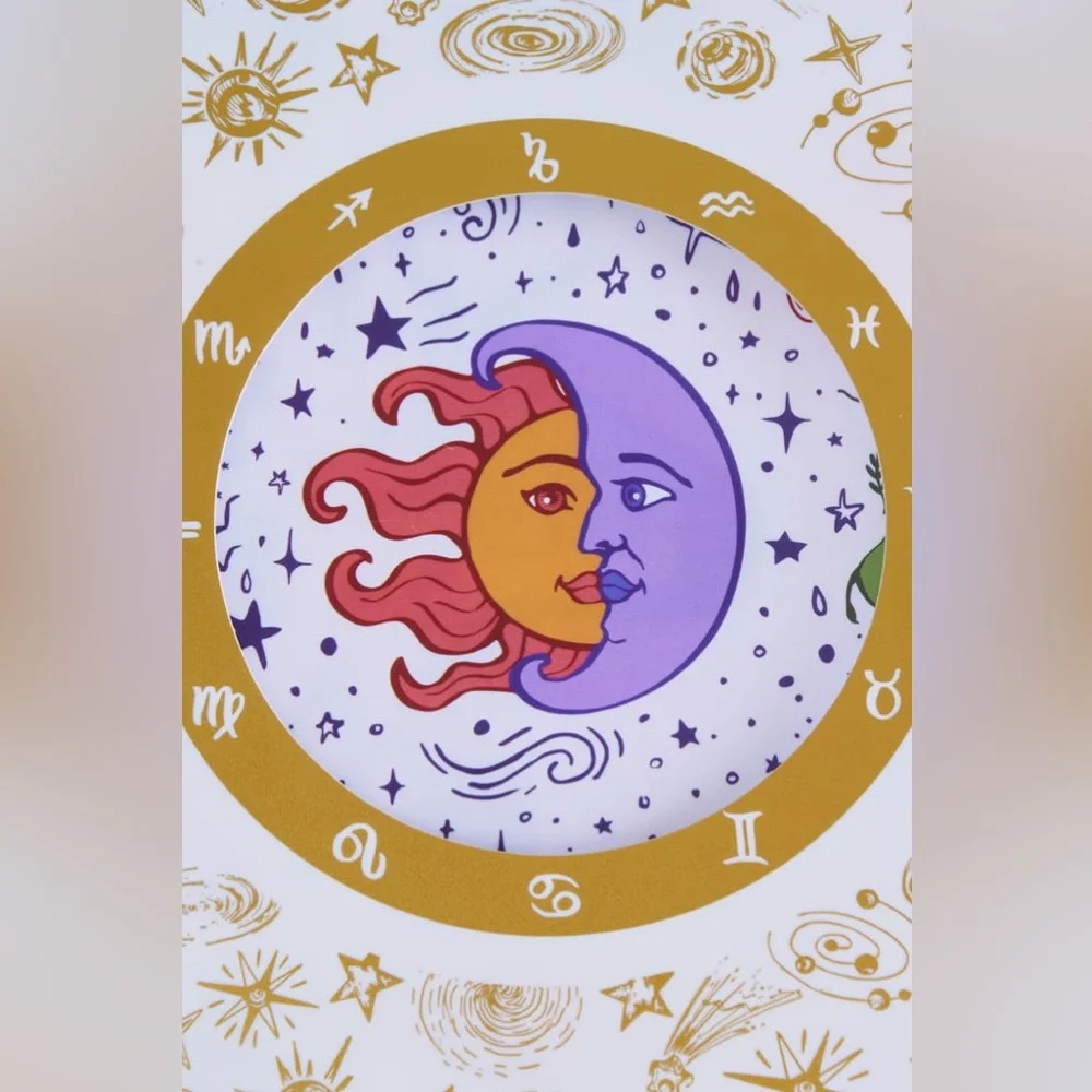 Celestial Spiral Zodiac Elements Tab Journal Notebook